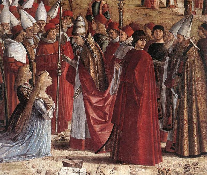 CARPACCIO, Vittore The Pilgrims Meet the Pope (detail) oil painting image
